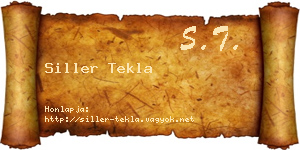 Siller Tekla névjegykártya
